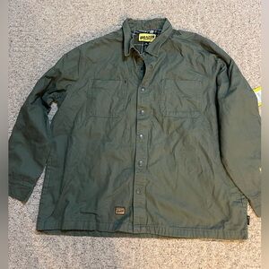 New green jacket with tags